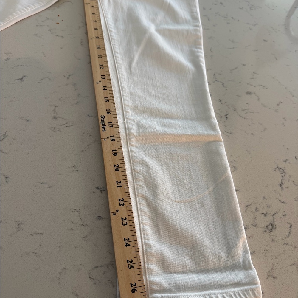 PAIGE White Denim Jeans Women’s Size 28 Mid Rise Straight Leg Premium designer - Picture 12 of 15